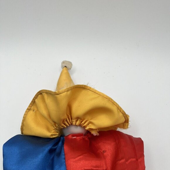 Vintage Porcelain Head Jester Clown Doll 9" Collectible Circus Sand Filled - Picture 10 of 14